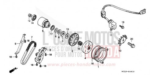 EMBRAYAGE DE DEMARRAGE CBR1000FR de 1994